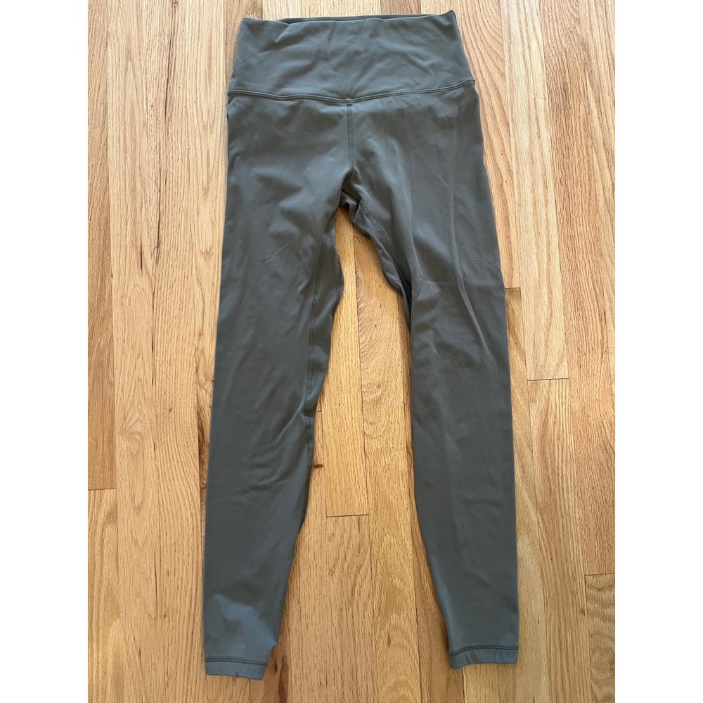 Heynuts Align High Rise Leggings Olive Green Full Length Yoga Pants